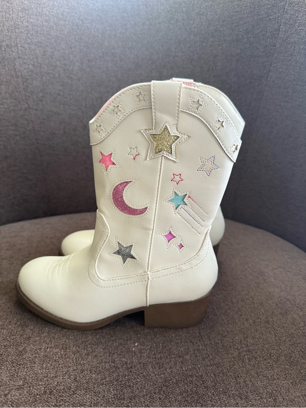 Jellypop Cream and Brown Block Heel Sandals